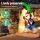 Jingle Jollys 2.1m Christmas Inflatable Santa with Guitar, LED Lights, UV & Water-Resistant, Indoor Outdoor Décor
