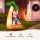 Jingle Jollys 2.1m Christmas Inflatable Santa with Guitar, LED Lights, UV & Water-Resistant, Indoor Outdoor Décor