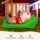 Jingle Jollys 1.8M LED Inflatable Santa Bench - UV-Resistant, Water-Repellent Christmas Decoration with Air Blower