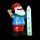 Jingle Jollys 1.6M Illuminated Christmas Inflatable Santa - UV-Resistant, Water-Repellent, Indoor/Outdoor with LEDs