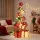 Jingle Jollys Christmas Gift Box Tower 170cm 15-Piece Stackable Set with 350 Warm LED Lights Indoor Decorations