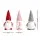 Jingle Jollys Christmas Gnomes Light-Up Plush Decorations 30cm Set of 3 Warm White Battery Operated