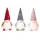 Jingle Jollys Christmas Gnomes Light-Up Plush Decorations 30cm Set of 3 Warm White Battery Operated