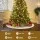 Jingle Jollys 90cm Knitted Christmas Tree Skirt - Beige, Soft Fabric, Bow Straps, Festive Decor, No Assembly Needed