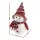Jingle Jollys Christmas Snowman Handicraft Ornament 45cm Plush Wool & Foam Festive Red Scarf Party Decoration