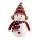 Jingle Jollys Christmas Snowman Handicraft Ornament 45cm Plush Wool & Foam Festive Red Scarf Party Decoration