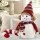 Jingle Jollys Christmas Snowman Handicraft Ornament 45cm Plush Wool & Foam Festive Red Scarf Party Decoration