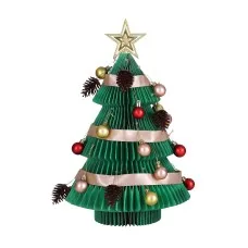 Jingle Jollys 47cm Paper Christmas Tree with Star Topper DIY Ornament Set Green