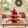 Jingle Jollys 47cm Paper Christmas Tree Red Foldable Honeycomb Tabletop DIY Decoration Set