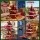 Jingle Jollys 47cm Paper Christmas Tree Red Foldable Honeycomb Tabletop DIY Decoration Set