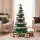 Jingle Jollys 111cm Paper Christmas Tree with LED Lights Decorations and Star Topper Green