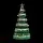 Jingle Jollys 111cm Paper Christmas Tree with LED Lights Decorations and Star Topper Green