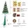 Jingle Jollys 111cm Paper Christmas Tree with LED Lights Decorations and Star Topper Green