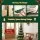 Jingle Jollys 111cm Paper Christmas Tree with LED Lights Decorations and Star Topper Green