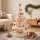 Jingle Jollys 114cm Paper Christmas Tree with Star Topper LED Decoration Set White