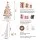 Jingle Jollys 114cm Paper Christmas Tree with Star Topper LED Decoration Set White