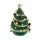 Jingle Jollys 62cm 3D Paper Christmas Tree with LED Lights, Decorations and Star Topper Green