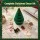Jingle Jollys 62cm 3D Paper Christmas Tree with LED Lights, Decorations and Star Topper Green