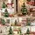 Jingle Jollys 62cm 3D Paper Christmas Tree with LED Lights, Decorations and Star Topper Green