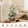 Jingle Jollys 1M LED Potted Christmas Tree with Flocked Leaves & Red Berries - Easy Setup, Perfect for Small Spaces