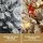 Jingle Jollys 1M LED Potted Christmas Tree with Flocked Leaves & Red Berries - Easy Setup, Perfect for Small Spaces