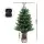 Jingle Jollys 1.2M LED Potted Christmas Tree with 8 Light Modes
