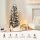 Jingle Jollys 1.2M Potted Snowy Christmas Tree with 80 Warm White LED Lights, PVC Tips, Sturdy Base, Easy Setup