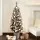 Jingle Jollys 1.2M Potted Snowy Christmas Tree with 80 Warm White LED Lights, PVC Tips, Sturdy Base, Easy Setup