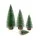 Jingle Jollys Mini Christmas Tree Set 4 Piece Frosted Green PVC Needles Wooden Base Holiday Table Decor