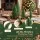 Jingle Jollys Mini Christmas Tree Set 4 Piece Frosted Green PVC Needles Wooden Base Holiday Table Decor