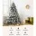 Jingle Jollys 2.4M Snow-Flocked Christmas Tree, 1500 PVC Tips, Lifelike Bushy Branches, Sturdy Metal Stand