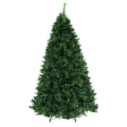 Jingle Jollys 8FT Green Pine Christmas Tree - 2100 PVC Tips, Sturdy Metal Stand, Easy Setup, 1-Year Warranty