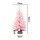 Jingle Jollys 60cm Flocked Pink Tabletop Christmas Tree with 70 Tips and Linen-Wrapped Pot Pre-Assembled