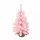 Jingle Jollys 60cm Flocked Pink Tabletop Christmas Tree with 70 Tips and Linen-Wrapped Pot Pre-Assembled