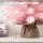Jingle Jollys 60cm Flocked Pink Tabletop Christmas Tree with 70 Tips and Linen-Wrapped Pot Pre-Assembled