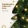 Jingle Jollys 2.1m Pre-lit Corner Christmas Tree, 430 PVC Tips, 250 Warm LED Lights, Metal Stand, Easy Setup