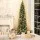 Jingle Jollys 2.1m Pre-lit Corner Christmas Tree, 430 PVC Tips, 250 Warm LED Lights, Metal Stand, Easy Setup