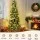 Jingle Jollys 180cm LED Christmas Tree with Red Berries, 200 Warm Lights, Pine PVC, Metal Stand - Easy Assembly