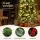 Jingle Jollys 180cm LED Christmas Tree with Red Berries, 200 Warm Lights, Pine PVC, Metal Stand - Easy Assembly