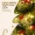 Jingle Jollys 180cm LED Christmas Tree with Red Berries, 200 Warm Lights, Pine PVC, Metal Stand - Easy Assembly