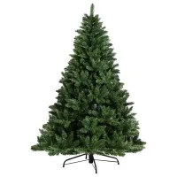 Jingle Jollys 6FT Green Christmas Tree - 650 PVC Tips, Lifelike Design, Easy Setup, Sturdy Metal Stand, 1-Year Warranty