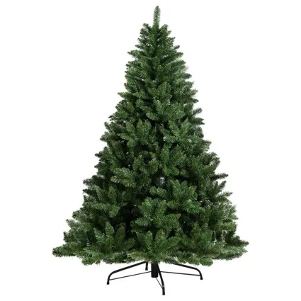 Jingle Jollys 6FT Green Christmas Tree - 650 PVC Tips, Lifelike Design, Easy Setup, Sturdy Metal Stand, 1-Year Warranty