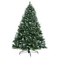 Jingle Jollys 1.8m Snow-Frosted PVC Christmas Tree with 650 Tips and Metal Stand – Easy Setup, 1-Year Warranty Included