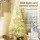 Jingle Jollys 2.1m White Christmas Tree RGB LED Lights Remote, 1310 PVC Tips, Metal Stand, Easy Assembly
