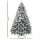 Jingle Jollys 2.4m Snow Flocked Christmas Tree 1165 PVC Tips, Lifelike Bushy Branches, Sturdy Metal Stand, Easy Setup
