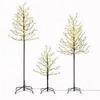 Jingle Jollys 3 Pack LED Christmas Trees Indoor Outdoor Warm White 552 Lights 90cm 150cm 180cm