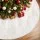 Jingle Jollys 90cm White Plush Christmas Tree Skirt, Polyester, Festive Decor, Machine Washable, No Assembly Needed