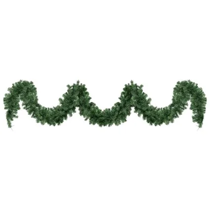 Jingle Jollys 5m Prelit Christmas Garland with 100 Warm LED Lights, 380 PVC Tips, Indoor Outdoor Festive Décor