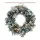 Jingle Jollys 60cm LED Christmas Wreath – Snow-Frosted, 180 PVC Tips, Pine Cones & Baubles, Indoor/Outdoor Decor