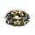 Jingle Jollys 60CM Christmas Wreath Green Garland with Ornaments, Gold Bow, Reindeer, PVC, Indoor Outdoor Decor